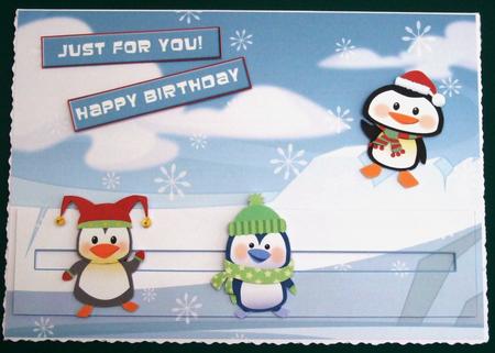 Sliding Penguins. by Lorraine Reed