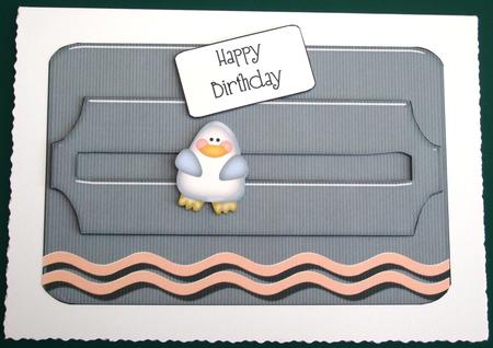 Cute Blue Penguines Penny Slider by Lorraine Reed