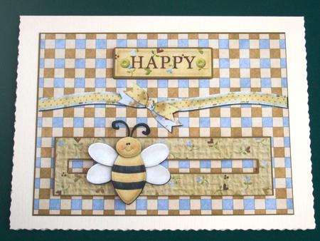 Happy Bumble Penny Slider Card by Lorraine Reed