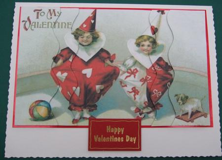 Two Little Love and Heart Clowns by Lorraine Reed