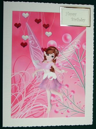 Fairy Love A4 Card Front by Lorraine Reed