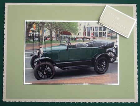 Green Classic Car by Lorraine Reed
