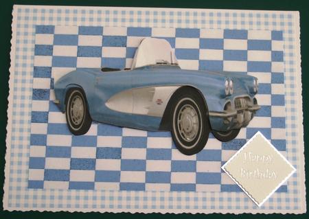 Classic Car on Eye Catching Background by Lorraine Reed