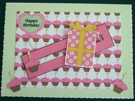 Pink Cupcake and Gift Penny Slider by Lorraine Reed