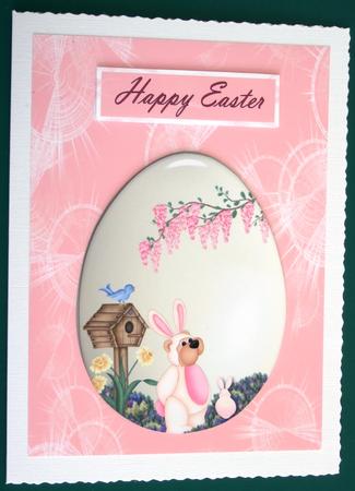 A4 Cute Easter Rabbit Card by Lorraine Reed