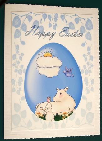 A4 Easter Lamb Card by Lorraine Reed