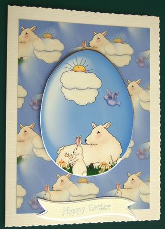 Easter Lamb Background by Lorraine Reed