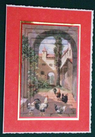 Old Spanish Courtyard Pyramid Toppers by Lorraine Reed