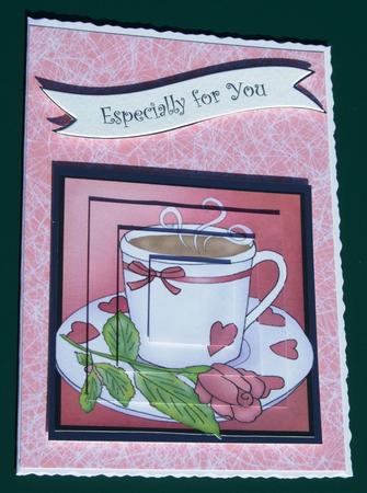 Cup with Rose Pyramage by Lorraine Reed