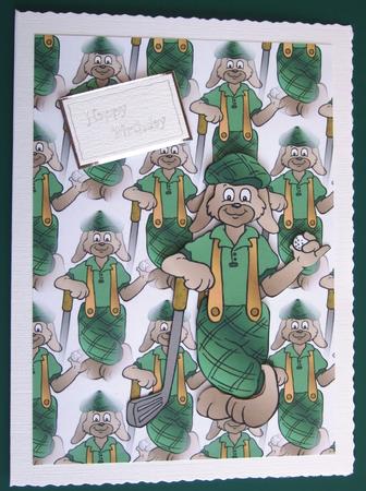 Anyone for Golf Background by Lorraine Reed