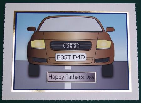Best Dad Audi Car for Fathers Day or Birthday (bronze) by Lorraine Reed
