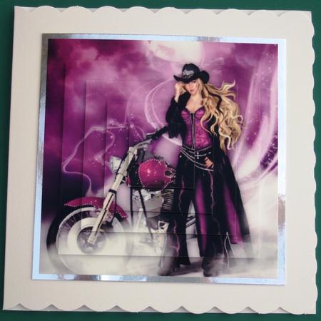 Biker Girl Pyrimage by Lorraine Reed