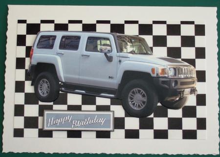 Silver Hummer Quick Card with Effective Background by Lorraine Reed
