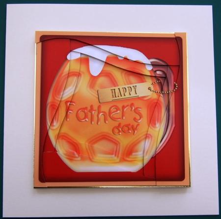 Mine's a Pint Fathers Day Wavy Spiral Side Stacker by Lorraine Reed