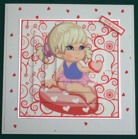 Cute Little Girl with Love by Lorraine Reed