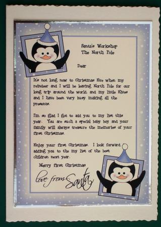 Baby Boy's 1st Letter from Santa by Lorraine Reed