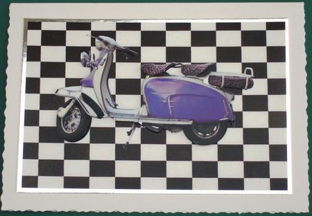 Retro Old School Scoooter on Effective Background Featured Gallery Photo