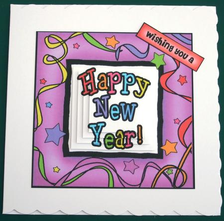 Happy New Year Quick Card with Pyramage by Lorraine Reed
