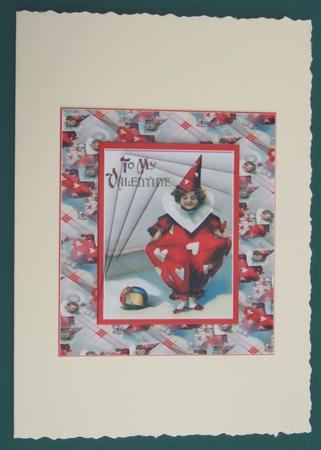 Valentine Clown Card Front and Layers by Lorraine Reed