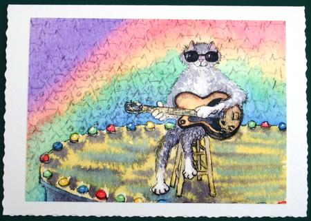 A4 Cool Music Dude by Lorraine Reed