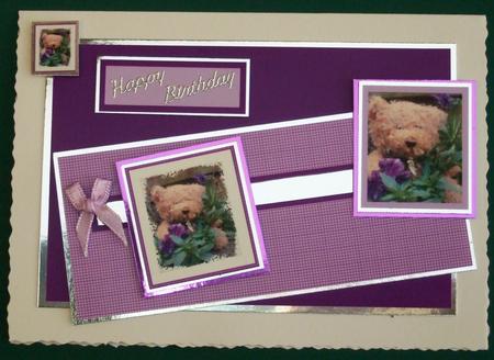 Teddy with Pansies - Penny Slider by Lorraine Reed