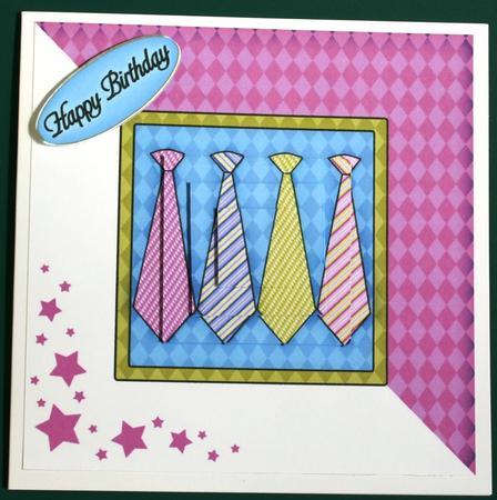 Men's Ties Quick Card with Pyramage by Lorraine Reed