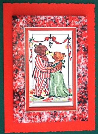 Kissing Bears Tunnel Card by Lorraine Reed