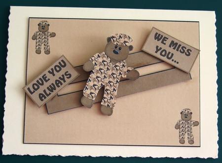 Camouflage Bear Penny Slider by Lorraine Reed