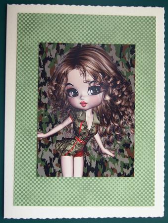 Forces Sweetheart A4 Card Front by Lorraine Reed
