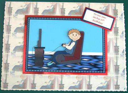 Gaming Boy Vellum by Lorraine Reed