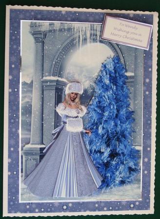 A4 Blue Christmas by Lorraine Reed