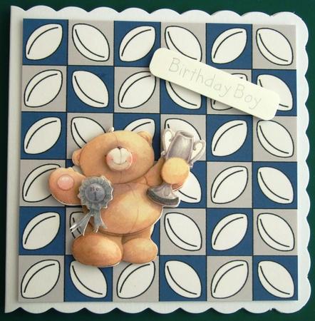 Rugby Balls (navy) by Lorraine Reed