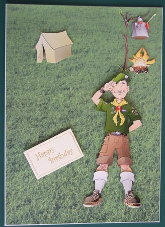Cub/scout Dude Yellow Decoupage Sheet. by Lorraine Reed