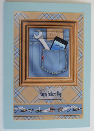 Jeans Pocket with Tools and Cell Phone for Dad Qs by Lorraine Reed