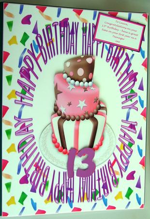 A4 Happy Birthday 2 by Lorraine Reed