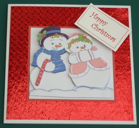 Mr and Mrs Snowpeople by Lorraine Reed