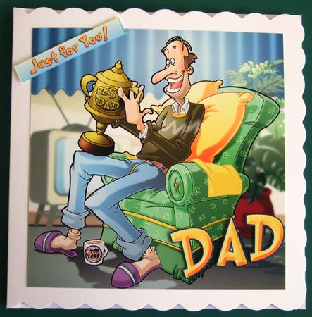 Best Dad Dude 8x8 Quick Card by Lorraine Reed