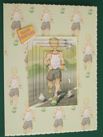 Jogger Dude Background. by Lorraine Reed