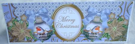 Blue Robin Merry Christmas Dl Decoupage Card Kit by Lorraine Wilson