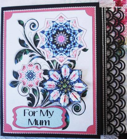 For My Mum Tea Bag Tile Bouquet by Lorraine Wilson