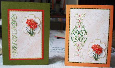 Amaryllis Card Front by Lorraine Wilson