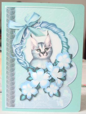 In t Net Lynx 3 Scalloped Edge Card Decoupage by Lorraine Wilson