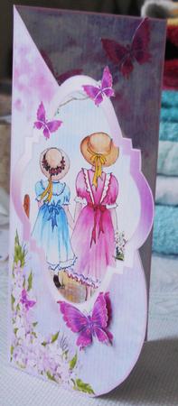 Over the Edge Tear Drop Victorian Children and Butterlflies by Lorraine Wilson