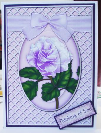 A Delicate Purple Rose Pyramid by Lorraine Wilson