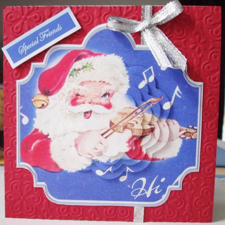 Santa Plays a Good Tune on His Violin by Lorraine Wilson