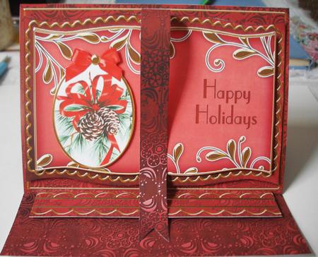 Red Fir Happy Holidays 3D Easel Book Kit by Lorraine Wilson