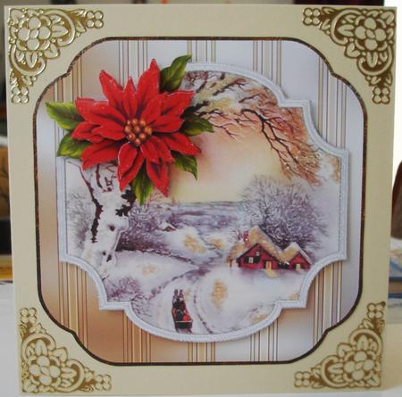Sledge Ride and Poinsettia by Lorraine Wilson