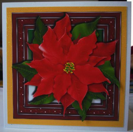 Square Poinsettia Topper + Decoupage by Lorraine Wilson