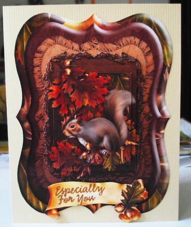 Autumn Squirrel Pyramage Sheet by Lorraine Wilson