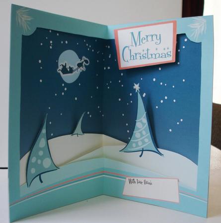 3D Christmas Snow Scene by Lorraine Wilson